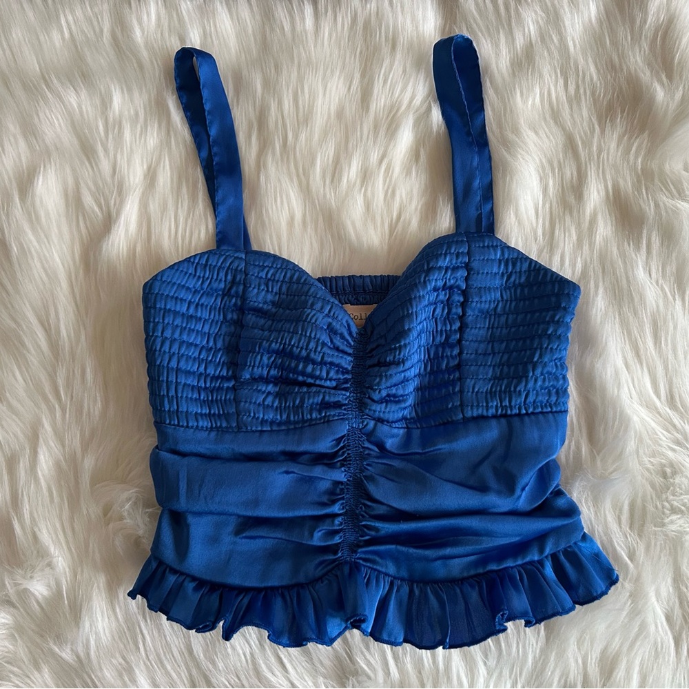 Elegant Blue Women's Crop Top